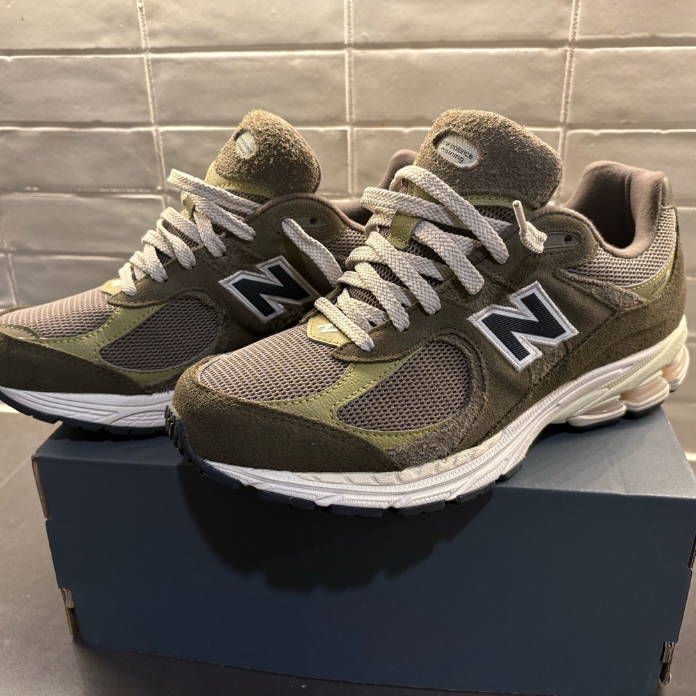 New Balance Men's Khaki and Gray Sneakers